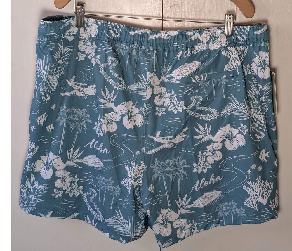 Goodfellow Blue Printed Swim Shorts XL